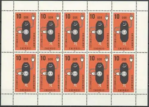 DDR 1981 Mi-Nr. 2601 Kleinbogen ** MNH