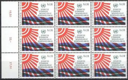 UNO GENF 1981 Mi-Nr. 100 Bogenteil ** MNH