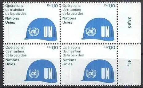 UNO GENF 1980 Mi-Nr. 91 Viererblock ** MNH