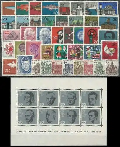 DEUTSCHLAND 1964 Mi-Nr. 412-61 Jahrgang/year set ** MNH