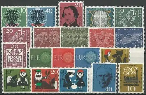 DEUTSCHLAND 1960 Mi-Nr. 326-45 Jahrgang/year set ** MNH