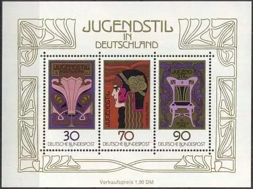 DEUTSCHLAND 1977 Mi-Nr. Block 14 ** MNH