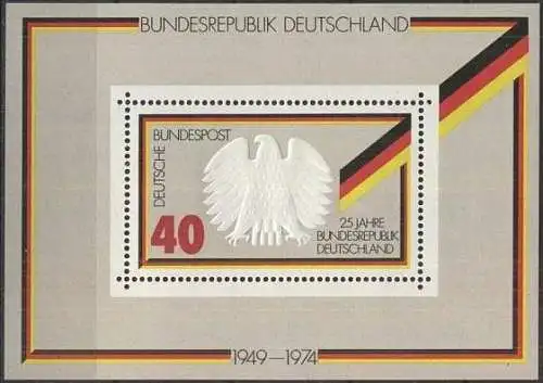 DEUTSCHLAND 1974 Mi-Nr. Block 10 ** MNH