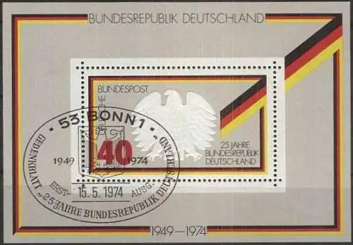 DEUTSCHLAND 1974 Mi-Nr. Block 10 o used - aus Abo