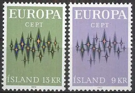 ISLAND 1972 Mi-Nr. 461/62 ** MNH