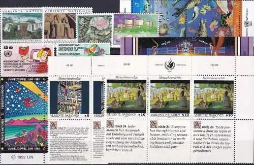 UNO WIEN 1992 Mi-Nr. 125-40 kompletter Jahrgang/complete year set ** MNH