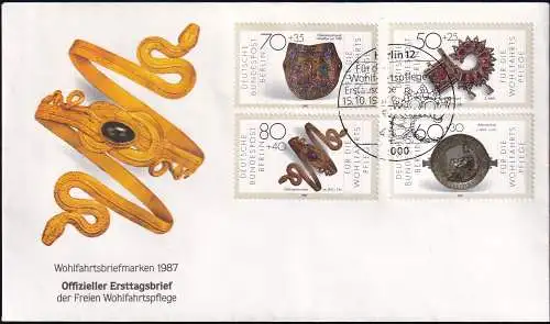 BERLIN 1987 Mi-Nr. 789/92 FDC