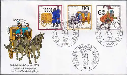 BERLIN 1989 Mi-Nr. 852/54 FDC