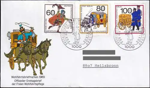 BERLIN 1989 Mi-Nr. 852/54 FDC