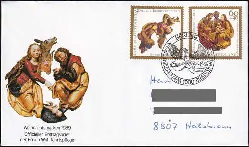 BERLIN 1989 Mi-Nr. 858/59 FDC