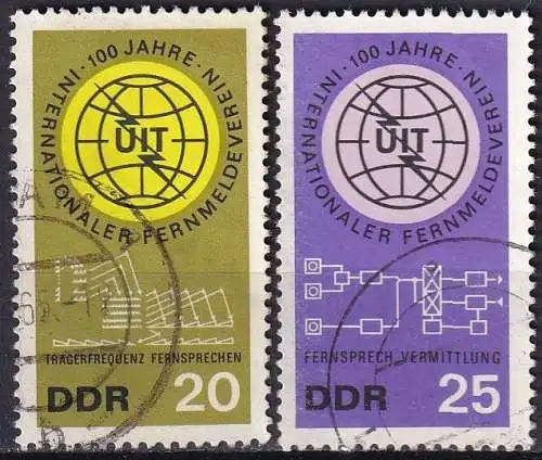 DDR 1965 Mi-Nr. 1113/14 o used