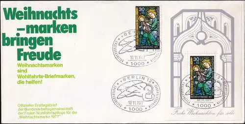 BERLIN 1977 Mi-Nr. Block 6 FDC
