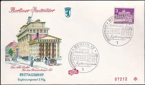 BERLIN 1963 Mi-Nr. 231 FDC