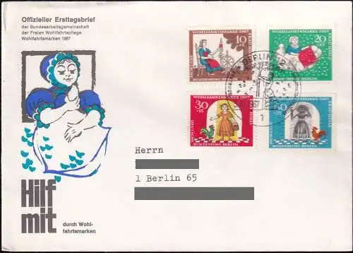 BERLIN 1967 Mi-Nr. 310/13 FDC