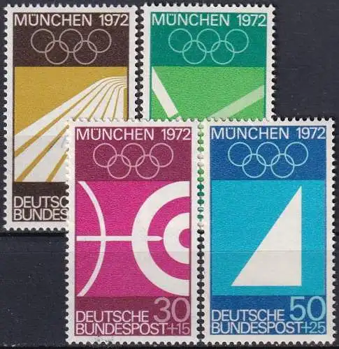 DEUTSCHLAND 1969 Mi-Nr. 587/90 ** MNH