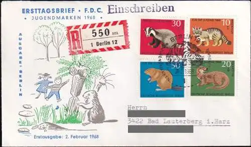 BERLIN 1968 Mi-Nr. 316/19 FDC