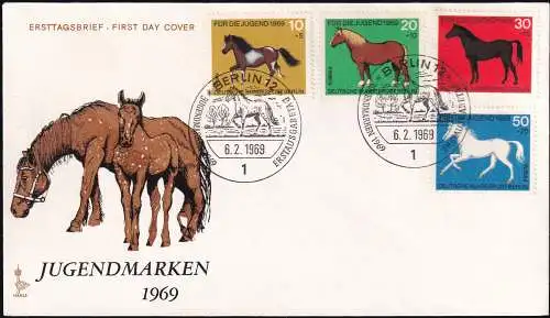 BERLIN 1969 Mi-Nr. 326/29 FDC