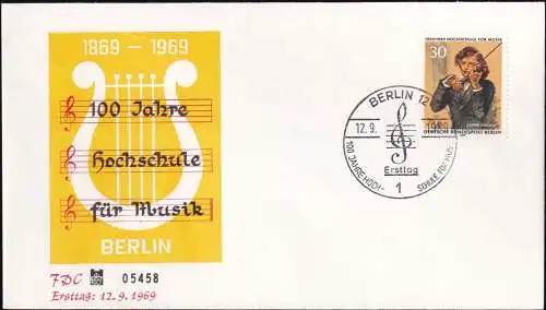 BERLIN 1969 Mi-Nr. 347 FDC