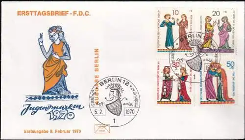 BERLIN 1970 Mi-Nr. 354/57 FDC