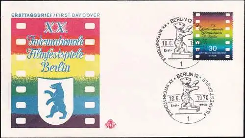 BERLIN 1970 Mi-Nr. 358 FDC