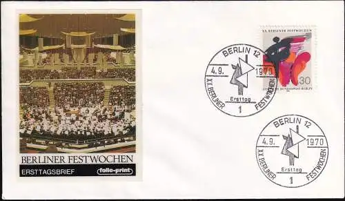 BERLIN 1970 Mi-Nr. 372 FDC