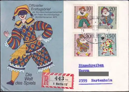 BERLIN 1970 Mi-Nr. 373/76 FDC Einschreiben