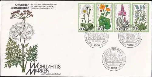 BERLIN 1977 Mi-Nr. 556/59 FDC