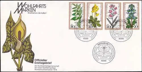 BERLIN 1978 Mi-Nr. 573/76 FDC