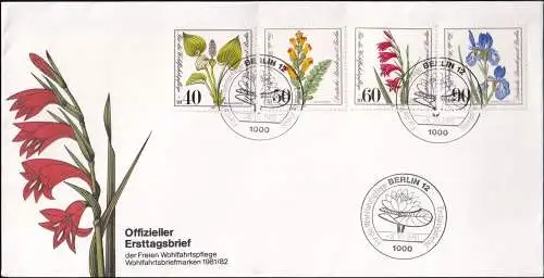 BERLIN 1981 Mi-Nr. 650/53 FDC