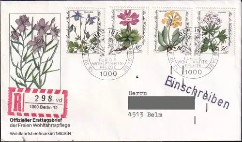 BERLIN 1983 Mi-Nr. 703/06 FDC Einschreiben