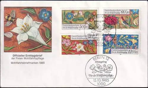 BERLIN 1985 Mi-Nr. 744/47 FDC