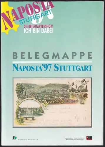 DEUTSCHLAND 1997 Belegmappe Naposta'97 Stuttgart mit 6 Ganzsachen/Briefen