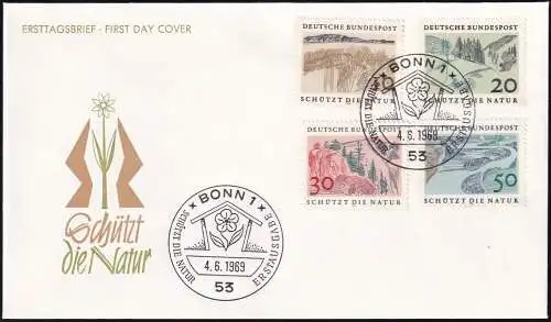 DEUTSCHLAND 1969 Mi-Nr. 591/94 FDC