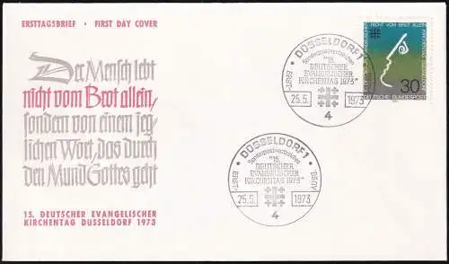 DEUTSCHLAND 1973 Mi-Nr. 772 FDC