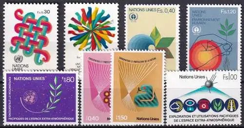 UNO GENF 1982 Mi-Nr. 103/110 kompletter Jahrgang/complete year set ** MNH