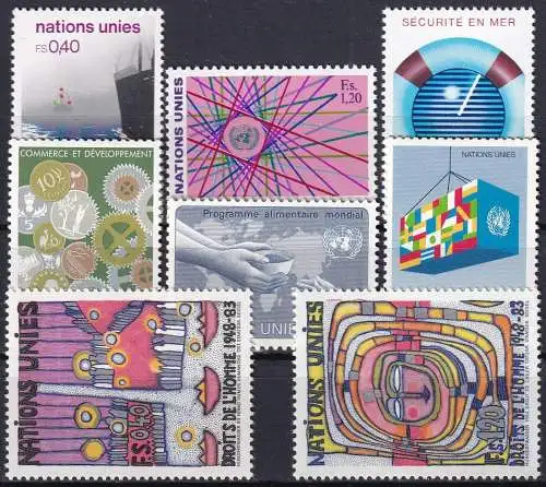 UNO GENF 1983 Mi-Nr. 111/118 kompletter Jahrgang/complete year set ** MNH