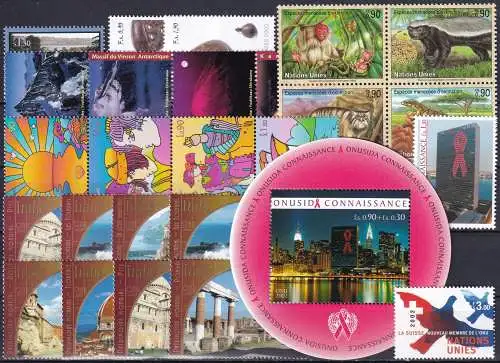 UNO GENF 2002 Mi-Nr. 433/458 kompletter Jahrgang/complete year set ** MNH