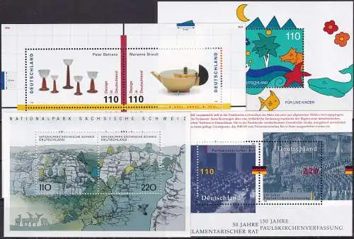 DEUTSCHLAND 1998 Mi-Nr. Block 42-45 ** MNH