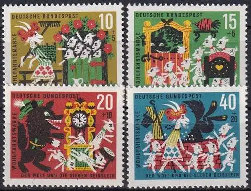 DEUTSCHLAND 1963 Mi-Nr. 408/11 ** MNH