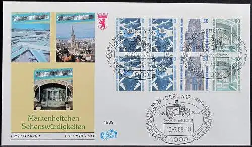 BERLIN 1989 Mi-Nr. HBL 22 aus MH 14 FDC