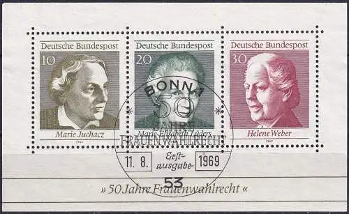 DEUTSCHLAND 1969 Mi-Nr. Block 5 o used