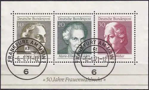 DEUTSCHLAND 1969 Mi-Nr. Block 5 o used