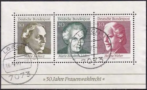 DEUTSCHLAND 1969 Mi-Nr. Block 5 o used
