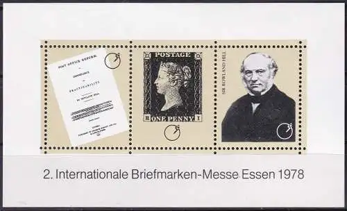 Tag der Philatelie -  Nachdruck Vignette 2. Int. Briefmarkenmesse Essen