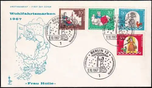 BERLIN 1967 Mi-Nr. 310/13 FDC