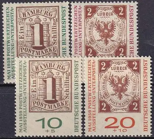DEUTSCHLAND 1959 Mi-Nr. 310/11 ab ** MNH