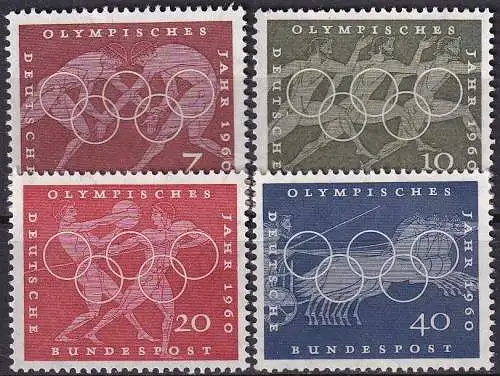 DEUTSCHLAND 1960 Mi-Nr. 332/35 ** MNH