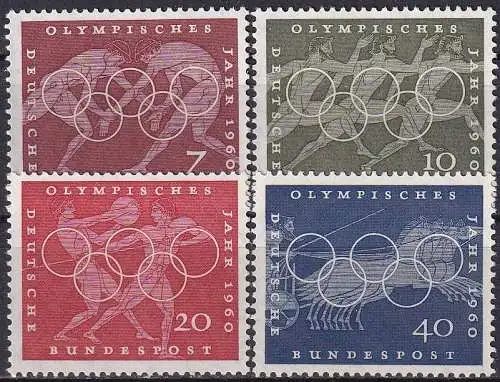 DEUTSCHLAND 1960 Mi-Nr. 332/35 ** MNH