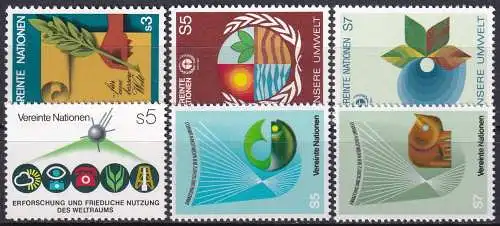 UNO WIEN 1982 Mi-Nr. 23-28 kompletter Jahrgang/complete year set ** MNH