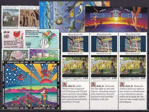 UNO WIEN 1992 Mi-Nr. 125-140 kompletter Jahrgang/complete year set ** MNH